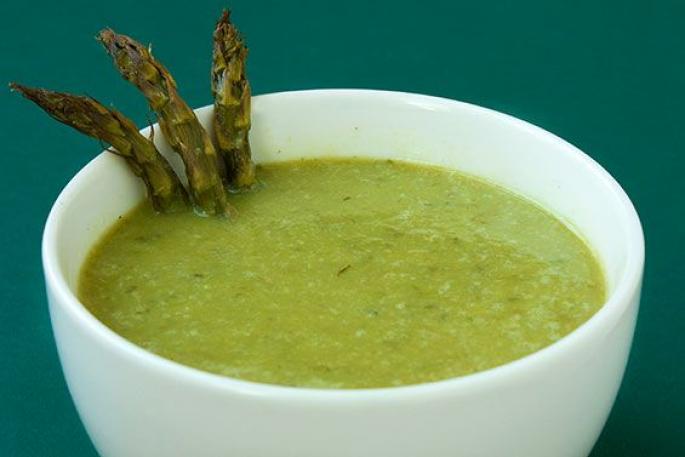 Frozen asparagus puree soup