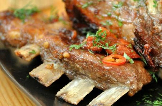 Lamb ribs in the oven