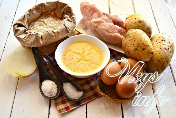 Fırında tavuk ve patatesli börek: tarifler, pişirme özellikleri ve incelemeler Patates, soğan ve tavuklu börek