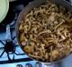 Roast pork with honey mushrooms and beans Mushroom roast with honey mushrooms in pots