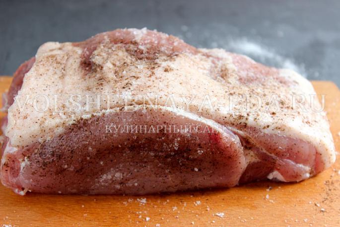 Mish derri: receta në furrë Pjekja e mishit të derrit në furrë